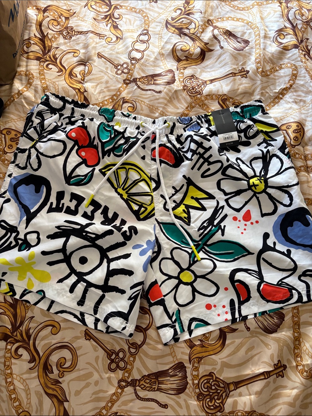 No Boundaries Multicolor Graphic Floral Swim Shorts